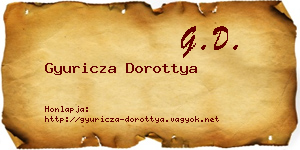 Gyuricza Dorottya névjegykártya